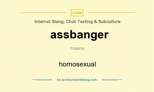 What does assbanger mean? It stands for homosexual
