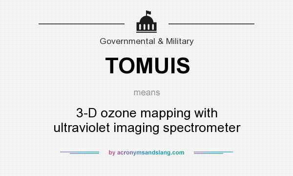 What does TOMUIS mean? It stands for 3-D ozone mapping with ultraviolet imaging spectrometer