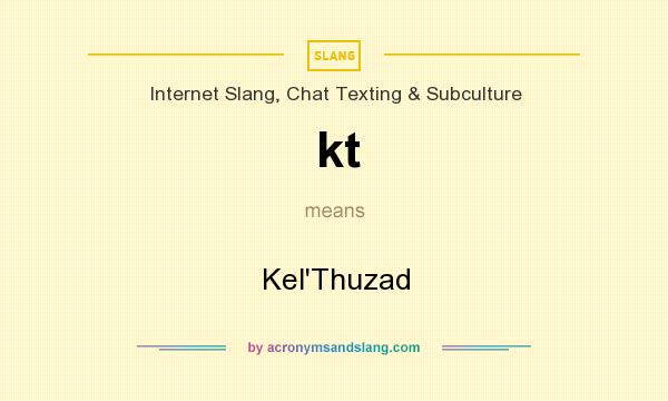 What does kt mean? It stands for Kel`Thuzad