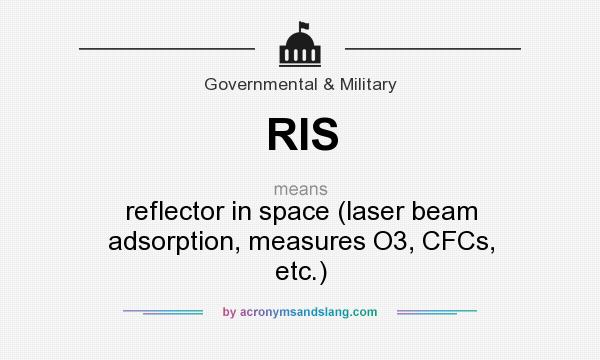 What does RIS mean? It stands for reflector in space (laser beam adsorption, measures O3, CFCs, etc.)
