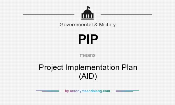What does PIP mean? It stands for Project Implementation Plan (AID)