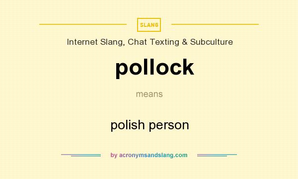 What does pollock mean? It stands for polish person