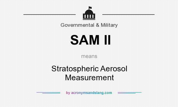 What does SAM II mean? It stands for Stratospheric Aerosol Measurement