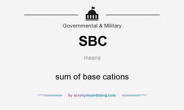 What does SBC mean? It stands for sum of base cations