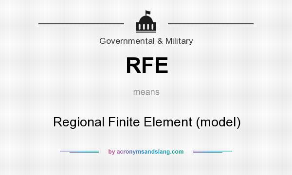 What does RFE mean? It stands for Regional Finite Element (model)