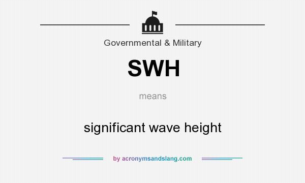 What does SWH mean? It stands for significant wave height
