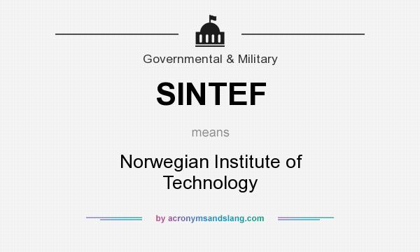 What does SINTEF mean? It stands for Norwegian Institute of Technology