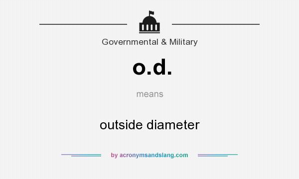 What does o.d. mean? It stands for outside diameter