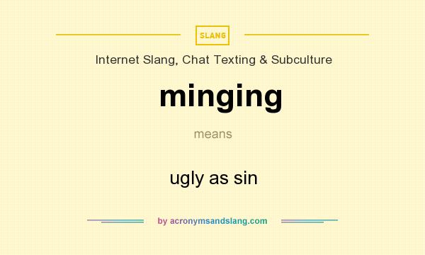 What does minging mean? It stands for ugly as sin