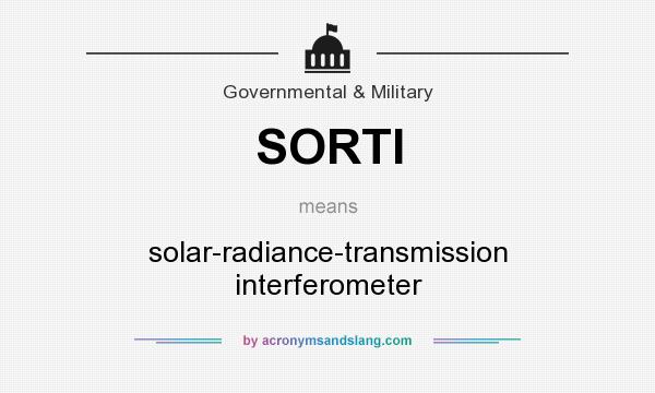 What does SORTI mean? It stands for solar-radiance-transmission interferometer