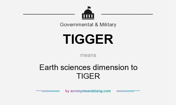 What does TIGGER mean? It stands for Earth sciences dimension to TIGER