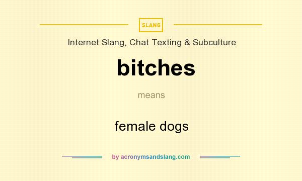 What does bitches mean? It stands for female dogs
