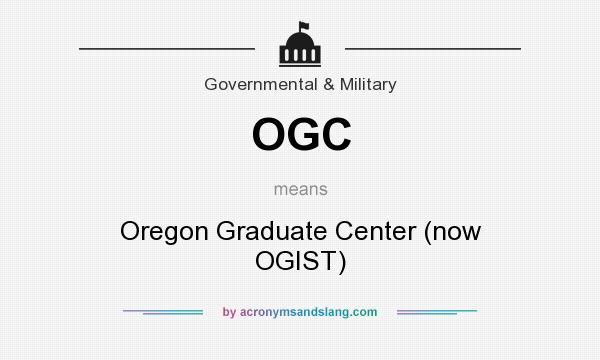What does OGC mean? It stands for Oregon Graduate Center (now OGIST)