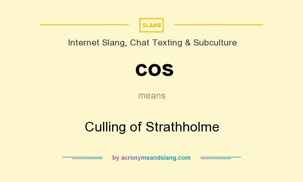What does cos mean? It stands for Culling of Strathholme