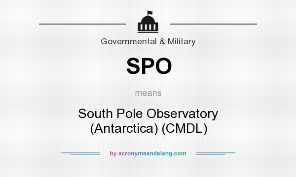 What does SPO mean? It stands for South Pole Observatory (Antarctica) (CMDL)