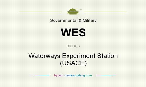 What does WES mean? It stands for Waterways Experiment Station (USACE)