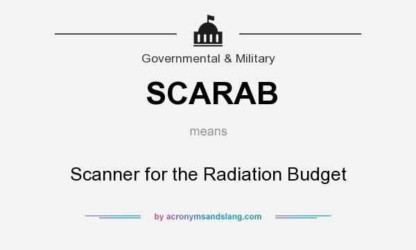 What does SCARAB mean? It stands for Scanner for the Radiation Budget