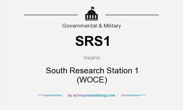 What does SRS1 mean? It stands for South Research Station 1 (WOCE)