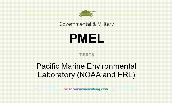 What does PMEL mean? It stands for Pacific Marine Environmental Laboratory (NOAA and ERL)