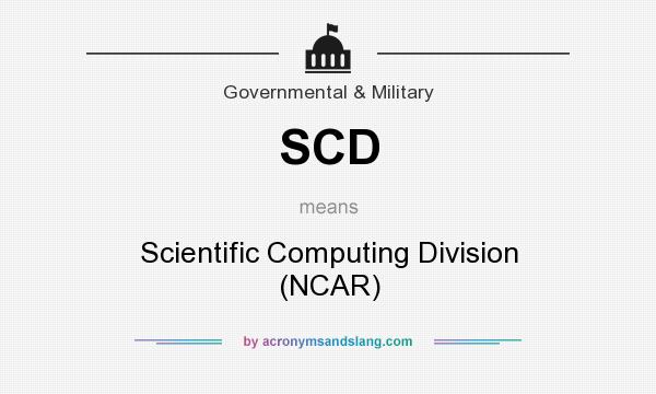 What does SCD mean? It stands for Scientific Computing Division (NCAR)