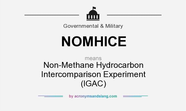 What does NOMHICE mean? It stands for Non-Methane Hydrocarbon Intercomparison Experiment (IGAC)