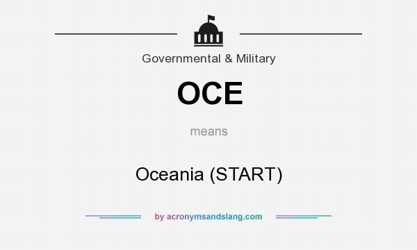 What does OCE mean? It stands for Oceania (START)