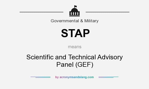 What does STAP mean? It stands for Scientific and Technical Advisory Panel (GEF)
