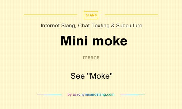 What does Mini moke mean? It stands for See 