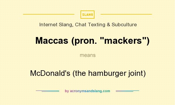 What does Maccas (pron. 