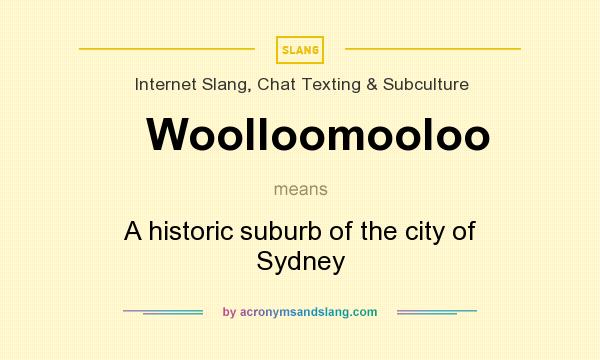 What does Woolloomooloo mean? It stands for A historic suburb of the city of Sydney