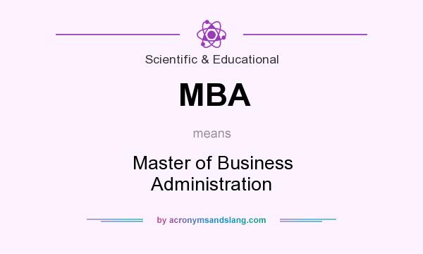 What does MBA mean? It stands for Master of Business Administration
