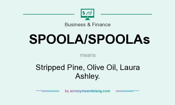 What does SPOOLA/SPOOLAs mean? It stands for Stripped Pine, Olive Oil, Laura Ashley.