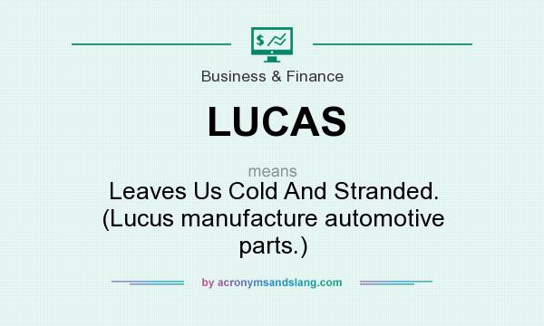 What does LUCAS mean? It stands for Leaves Us Cold And Stranded. (Lucus manufacture automotive parts.)