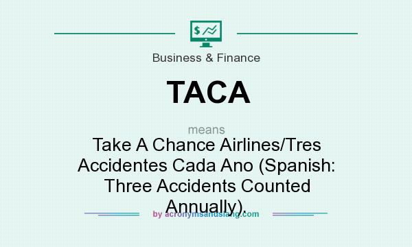 What does TACA mean? It stands for Take A Chance Airlines/Tres Accidentes Cada Ano (Spanish: Three Accidents Counted Annually).