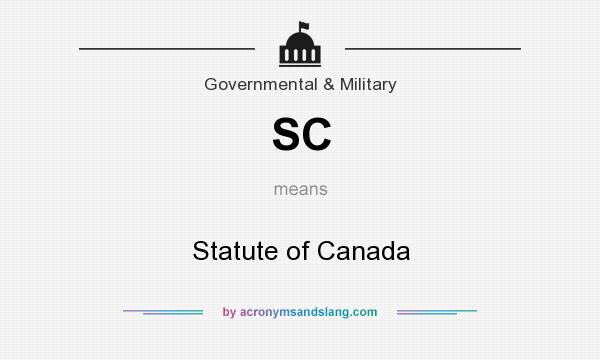 What does SC mean? It stands for Statute of Canada