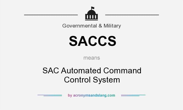 What does SACCS mean? It stands for SAC Automated Command Control System
