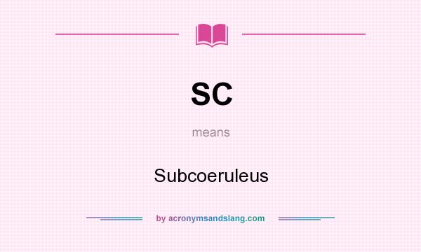 What does SC mean? It stands for Subcoeruleus