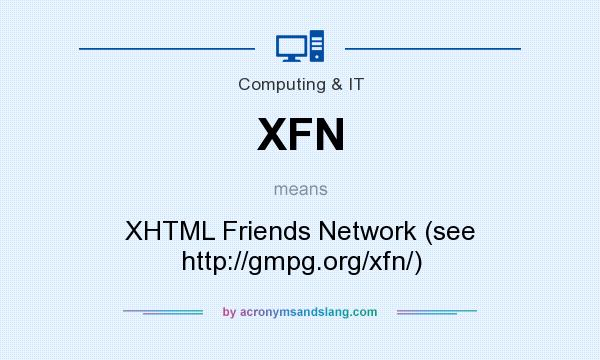 What does XFN mean? It stands for XHTML Friends Network (see http://gmpg.org/xfn/)