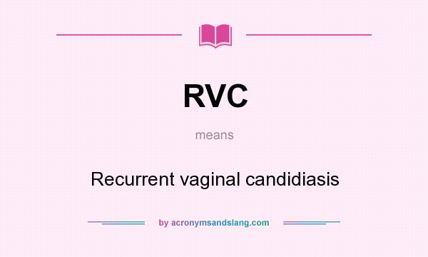 What does RVC mean? It stands for Recurrent vaginal candidiasis
