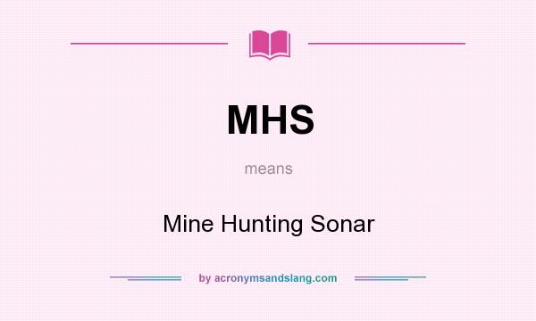 What does MHS mean? It stands for Mine Hunting Sonar