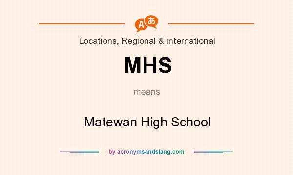 What does MHS mean? It stands for Matewan High School