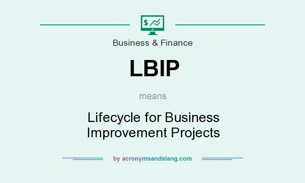 What does LBIP mean? It stands for Lifecycle for Business Improvement Projects