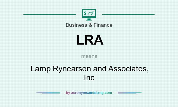 What does LRA mean? It stands for Lamp Rynearson and Associates, Inc