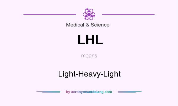 What does LHL mean? It stands for Light-Heavy-Light