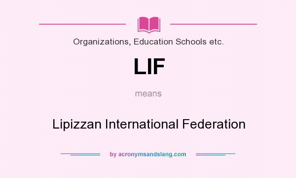What does LIF mean? It stands for Lipizzan International Federation