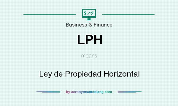What does LPH mean? It stands for Ley de Propiedad Horizontal
