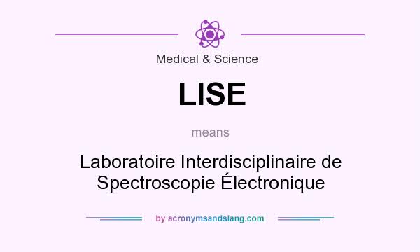 What does LISE mean? It stands for Laboratoire Interdisciplinaire de Spectroscopie Électronique