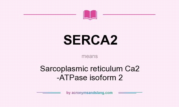 What does SERCA2 mean? It stands for Sarcoplasmic reticulum Ca2 -ATPase isoform 2