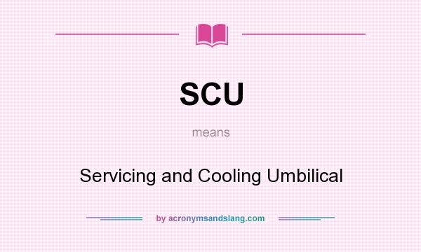 What does SCU mean? It stands for Servicing and Cooling Umbilical