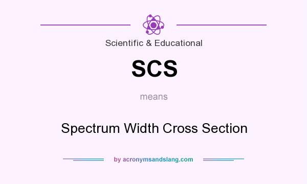 What does SCS mean? It stands for Spectrum Width Cross Section